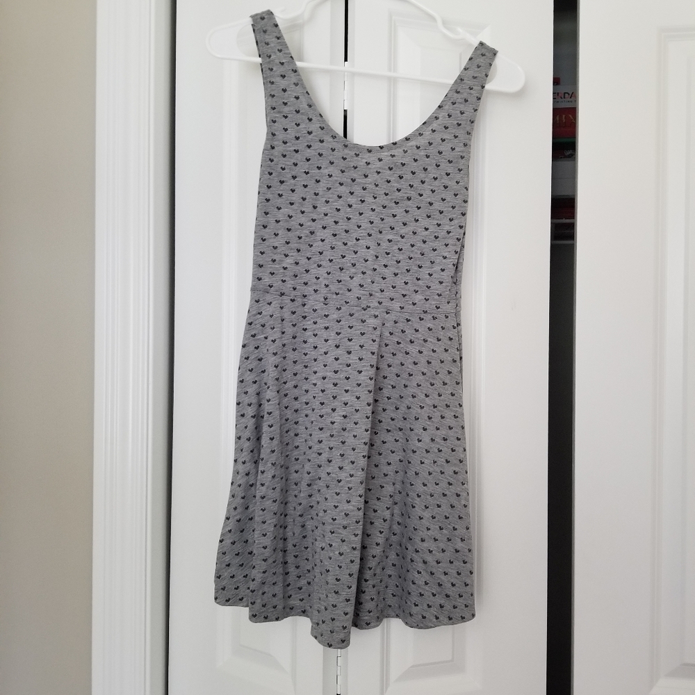 Heart print mini dress